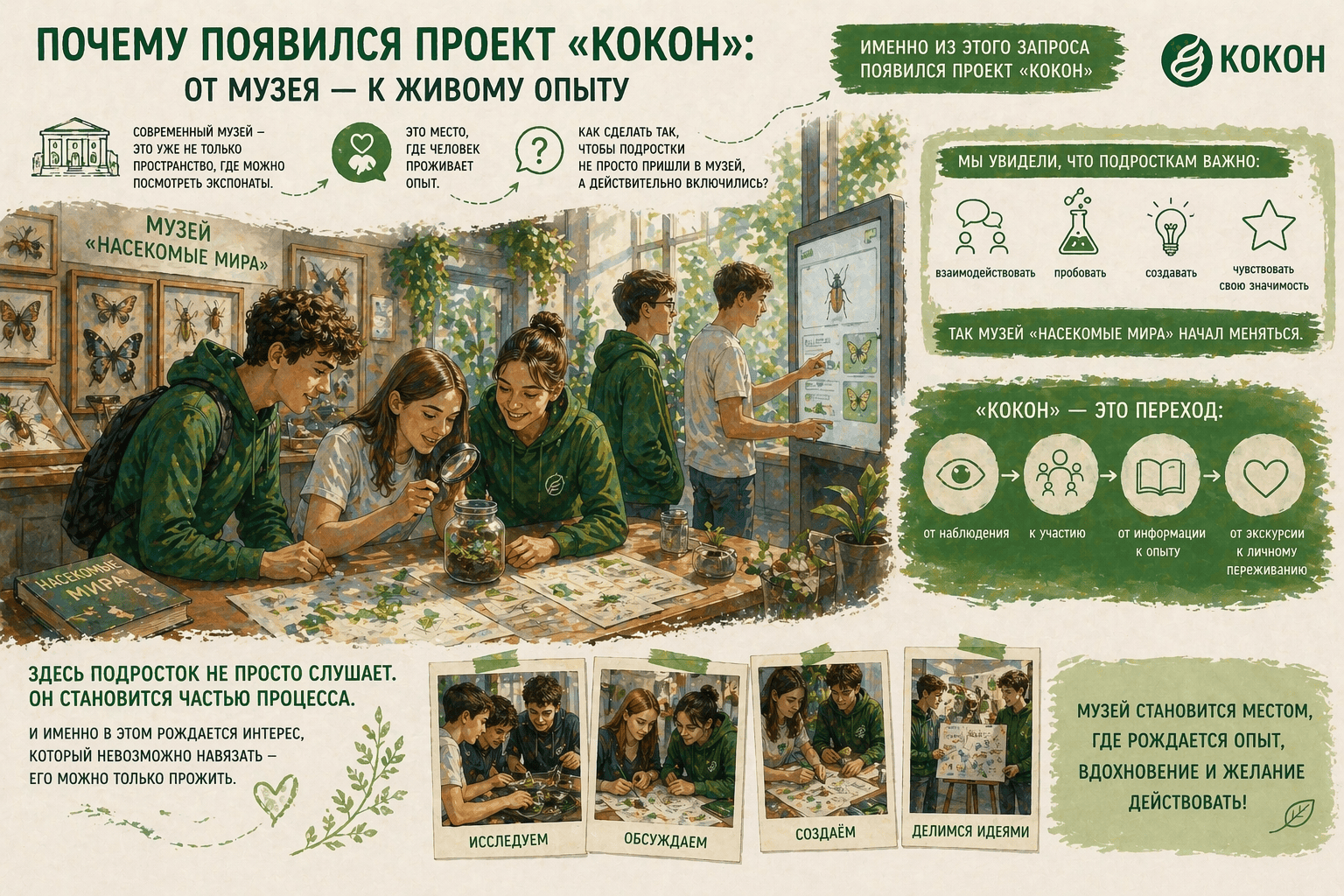 Почему появился проект «Кокон»: от музея — к живому опыту