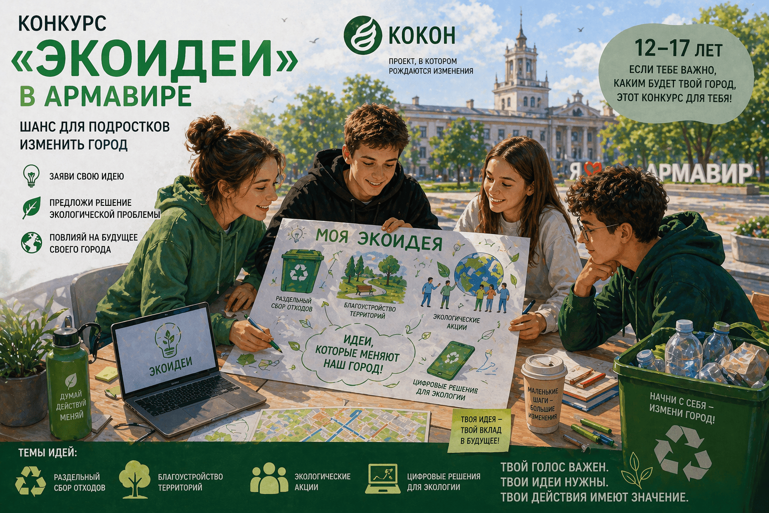 Конкурс «Экоидеи» в Армавире: шанс для подростков изменить город